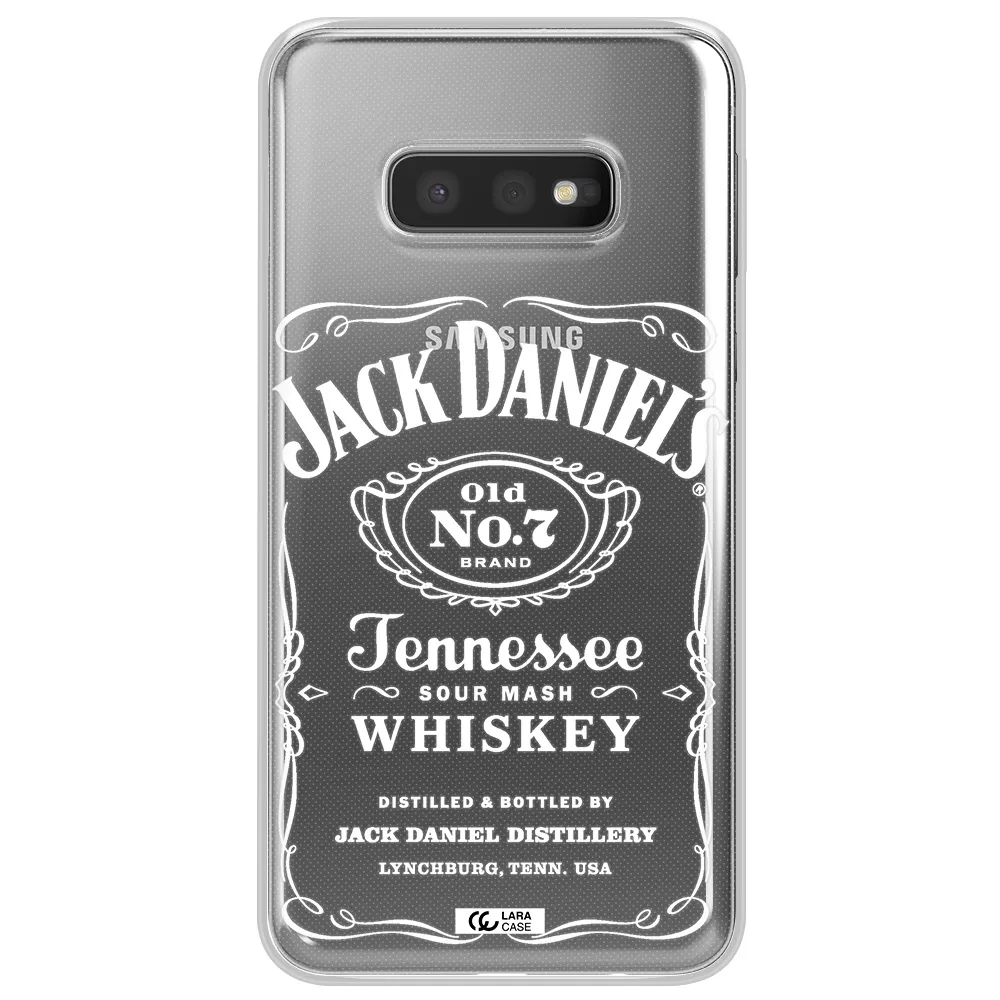 a white background with black dots Samsung S10e Clear TPU Case