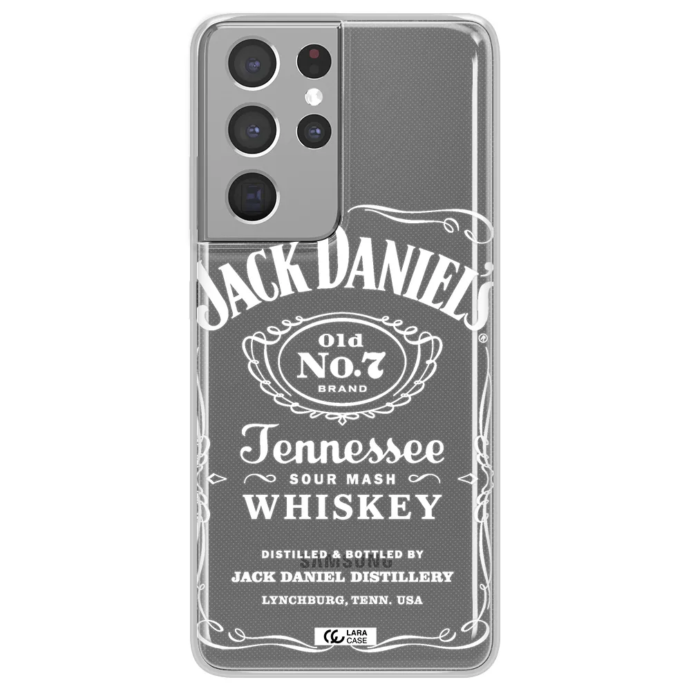 a white background with black dots Samsung S21 Ultra Clear TPU Case