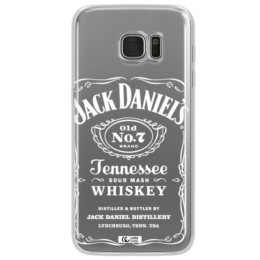 a white background with black dots Samsung S7 Edge Clear TPU Case