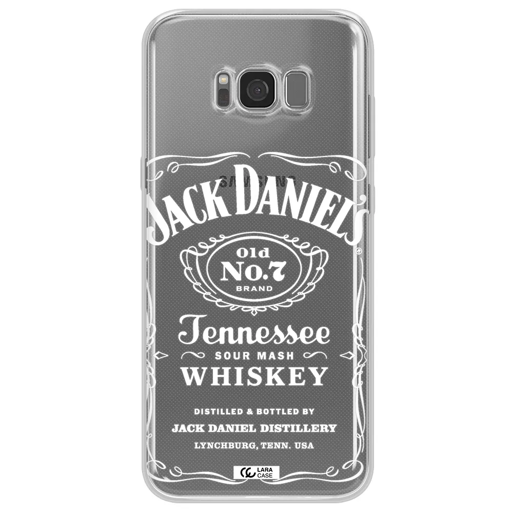 a white background with black dots Samsung S8 Clear TPU Case