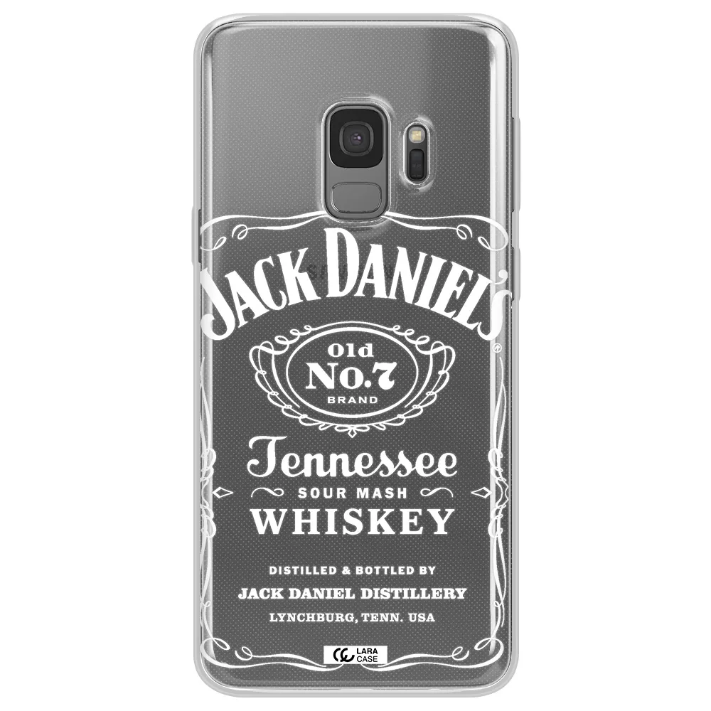 a white background with black dots Samsung S9 Clear TPU Case