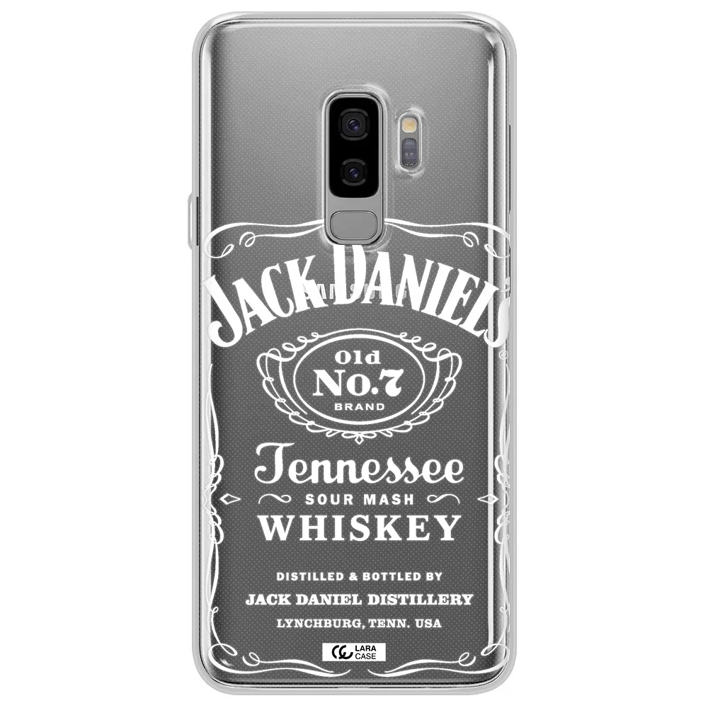 a white background with black dots Samsung S9 Plus Clear TPU Case