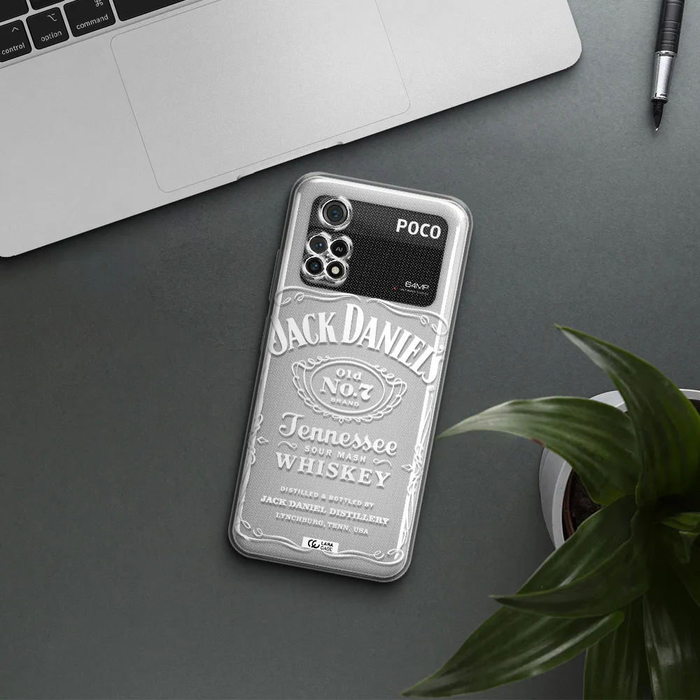 A White Background With Black Dots Xiaomi Poco M4 Pro 4G Clear Tpu Case