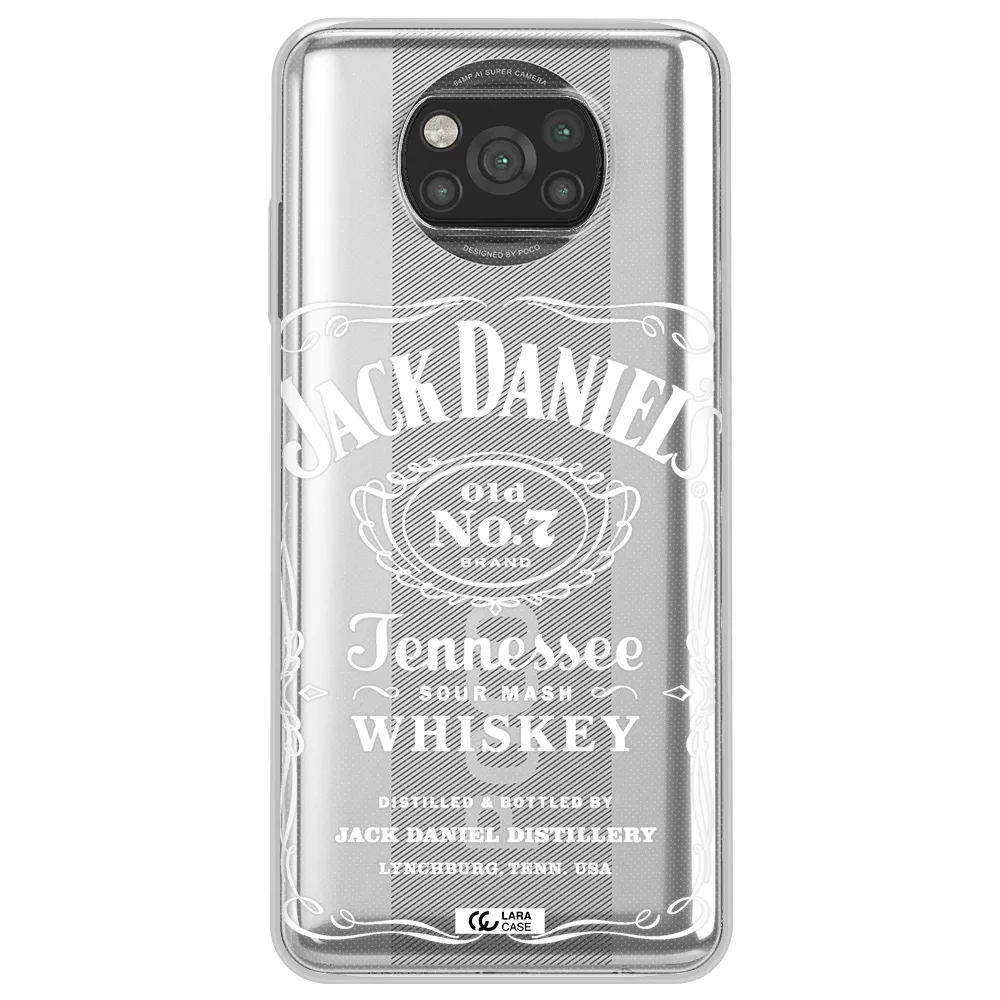 a white background with black dots Xiaomi Poco X3 Clear TPU Case