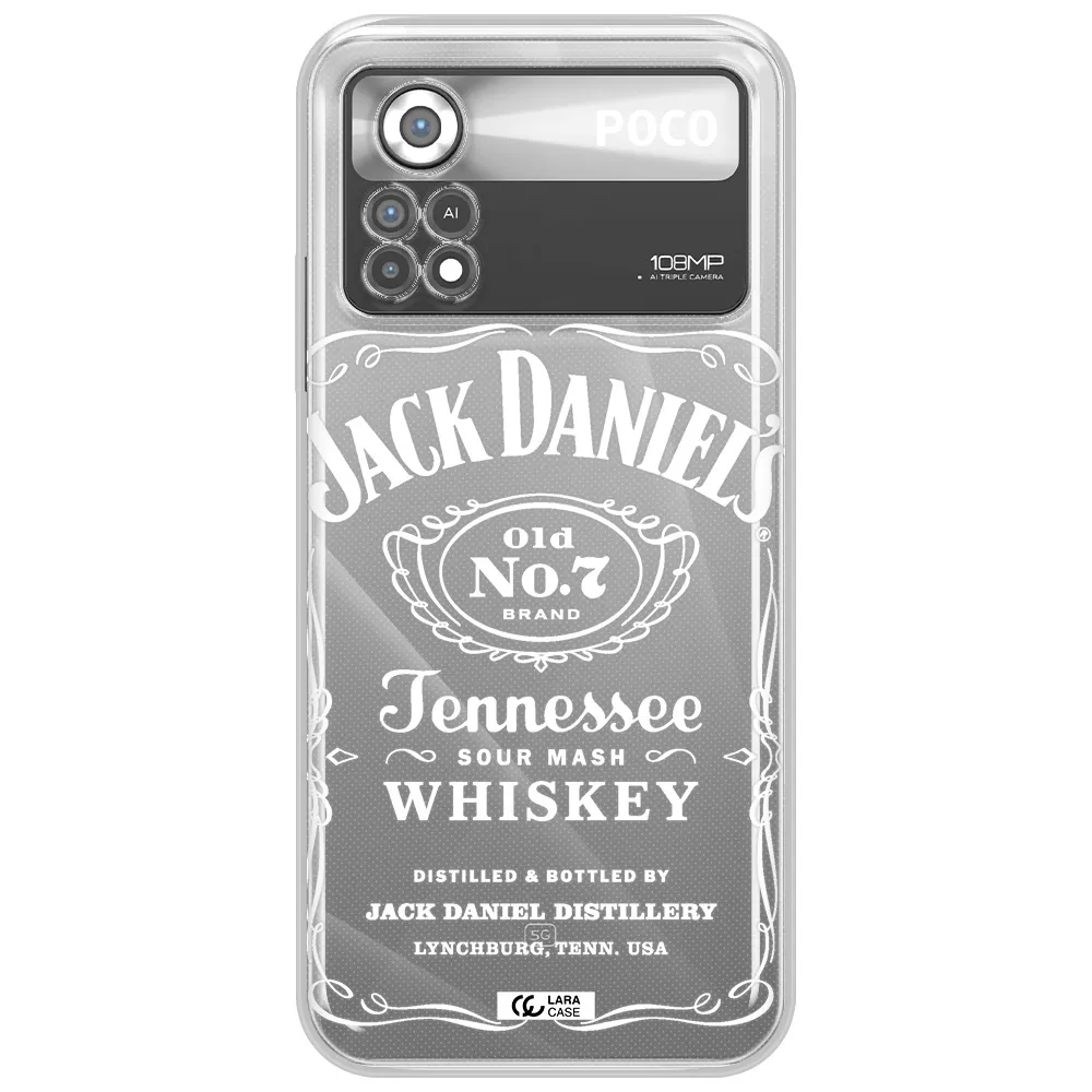 a white background with black dots Xiaomi Poco X4 Pro Clear TPU Case