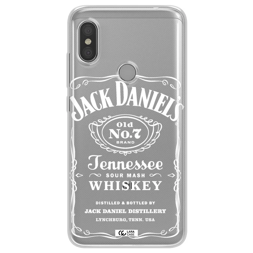 a white background with black dots Xiaomi Redmi Note 6 Pro Clear TPU Case