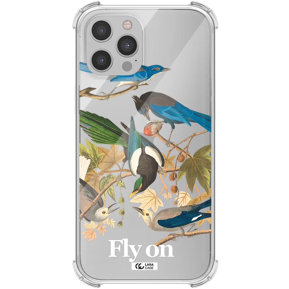 a group of birds on a branch Apple iPhone 12 pro max Clear PC Case