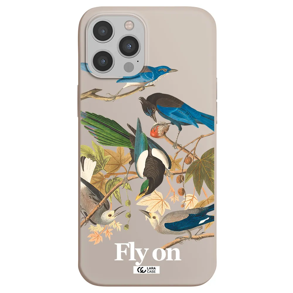 a group of birds on a branch Apple iPhone 12 pro max Silicone Stone Case