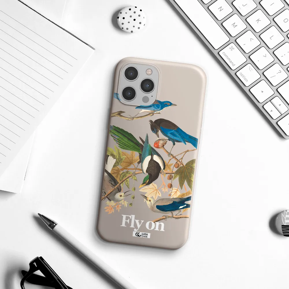 a group of birds on a branch Apple iPhone 12 pro Silicone Stone Case
