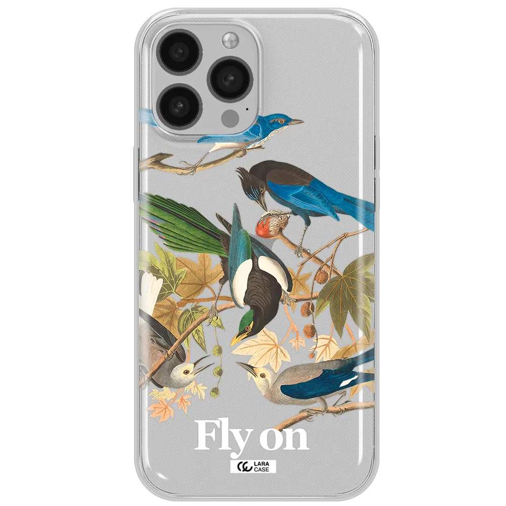 a group of birds on a branch Apple iPhone 13 Pro Max Clear TPU Case
