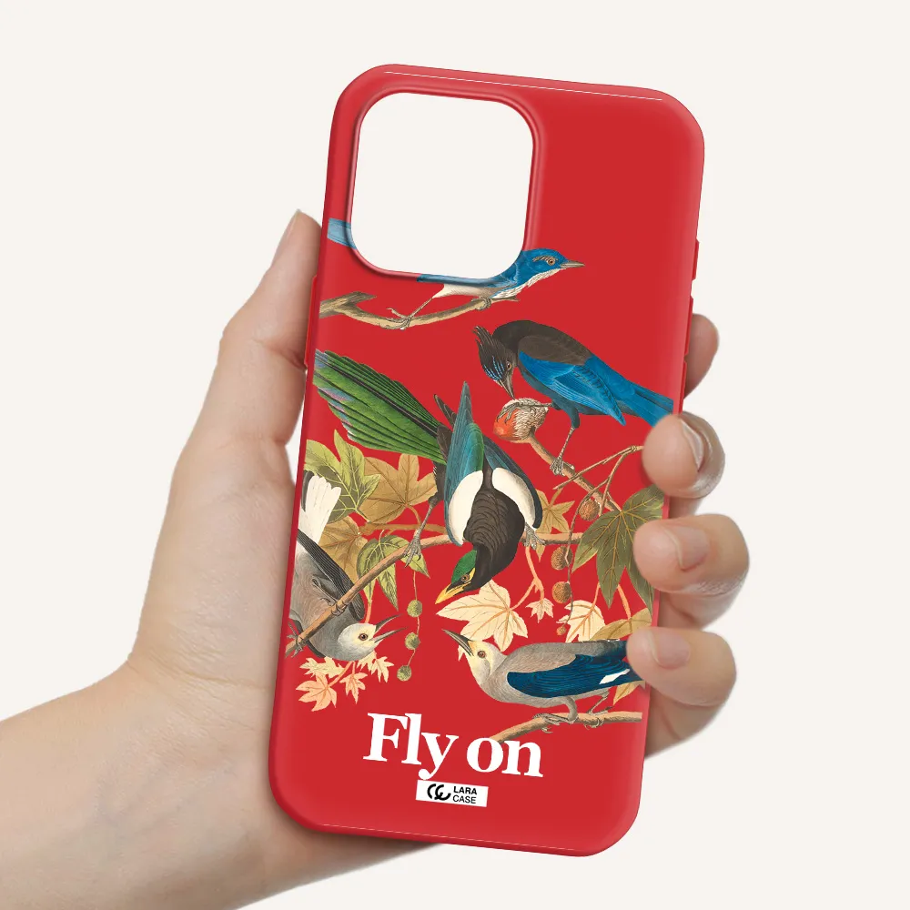 A Group Of Birds On A Branch Apple Iphone 16 Pro Max Silicone Stone Case
