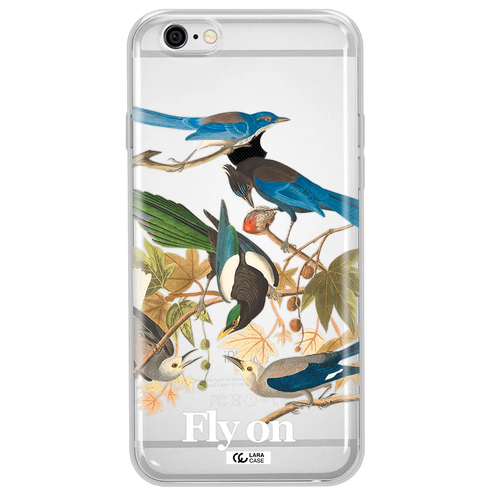 a group of birds on a branch Apple iPhone 6 Clear TPU Case