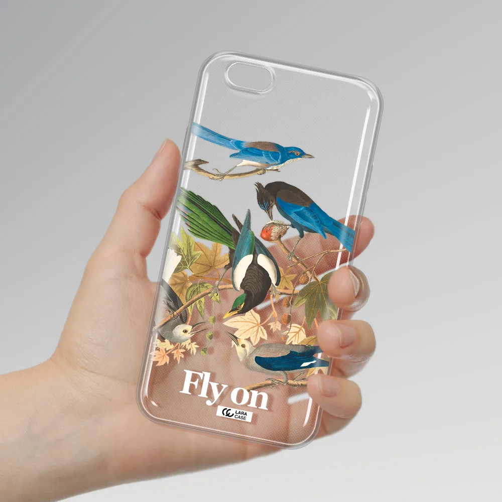 a group of birds on a branch Apple iPhone 6 Clear TPU Case