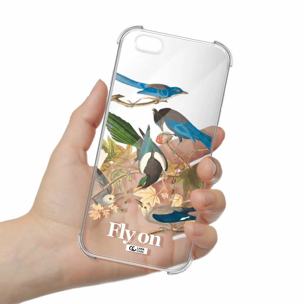 a group of birds on a branch Apple iPhone 6 plus Clear PC Case