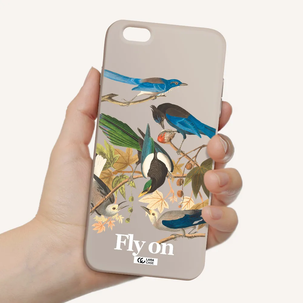 a group of birds on a branch Apple iPhone 6 plus Silicone Stone Case