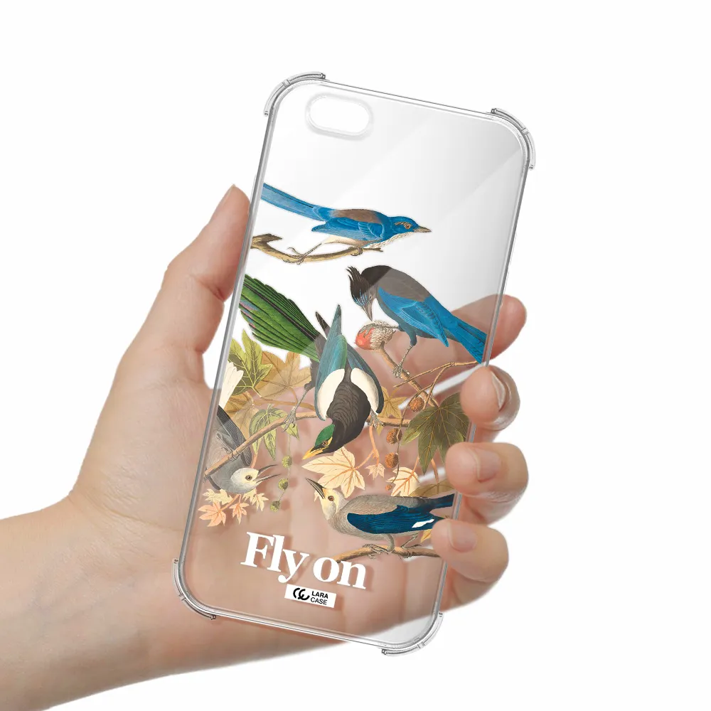 a group of birds on a branch Apple iPhone 6 s plus Clear PC Case