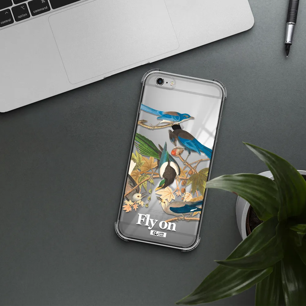 a group of birds on a branch Apple iPhone 6 s plus Clear PC Case