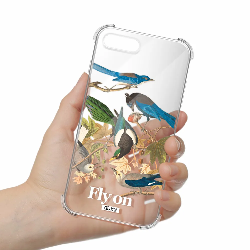 a group of birds on a branch Apple iPhone 7 plus Clear PC Case