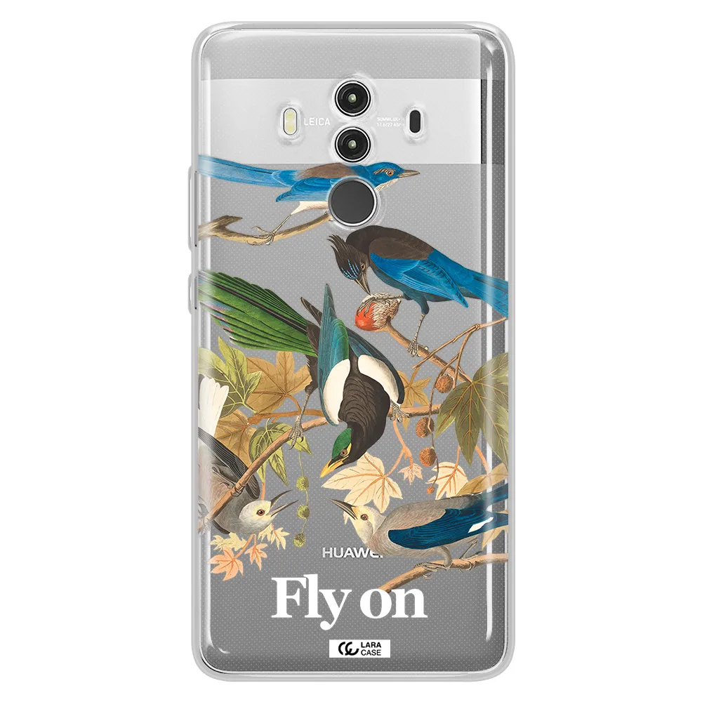 a group of birds on a branch Huawei Mate 10 Clear TPU Case