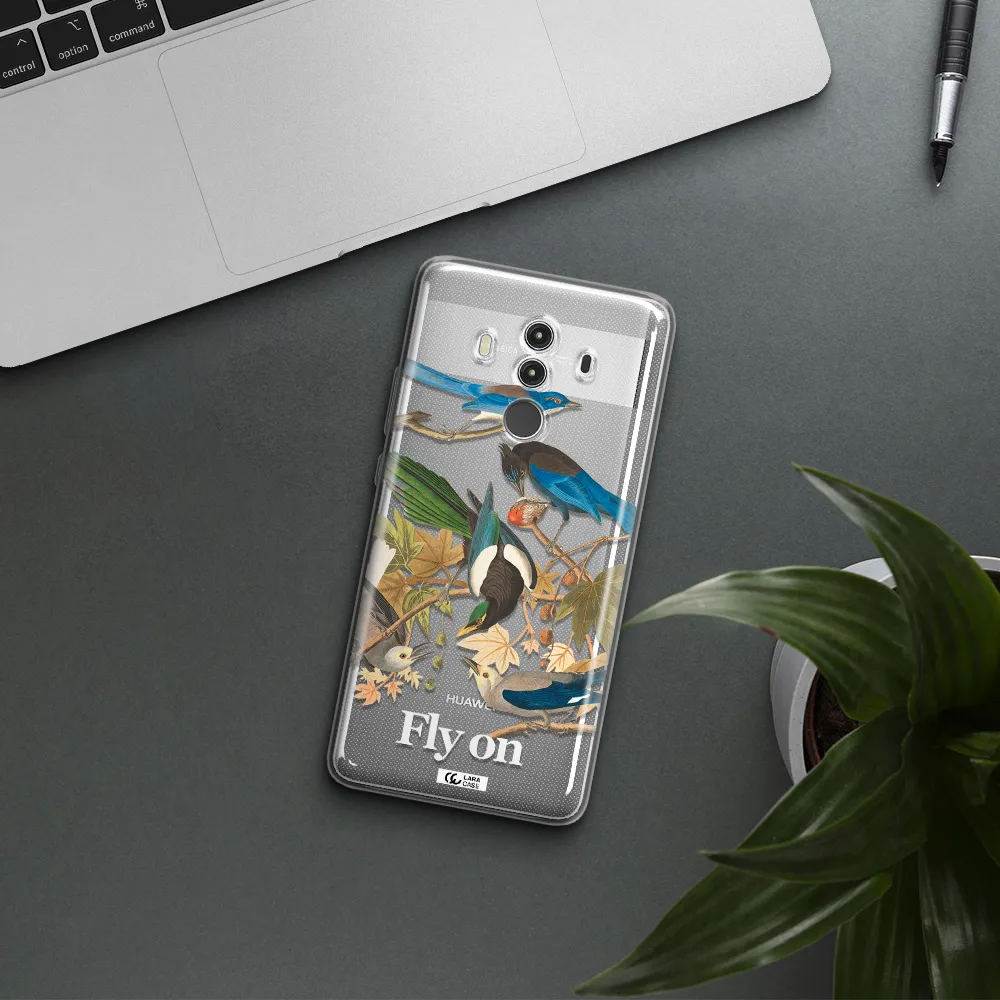 a group of birds on a branch Huawei Mate 10 Clear TPU Case