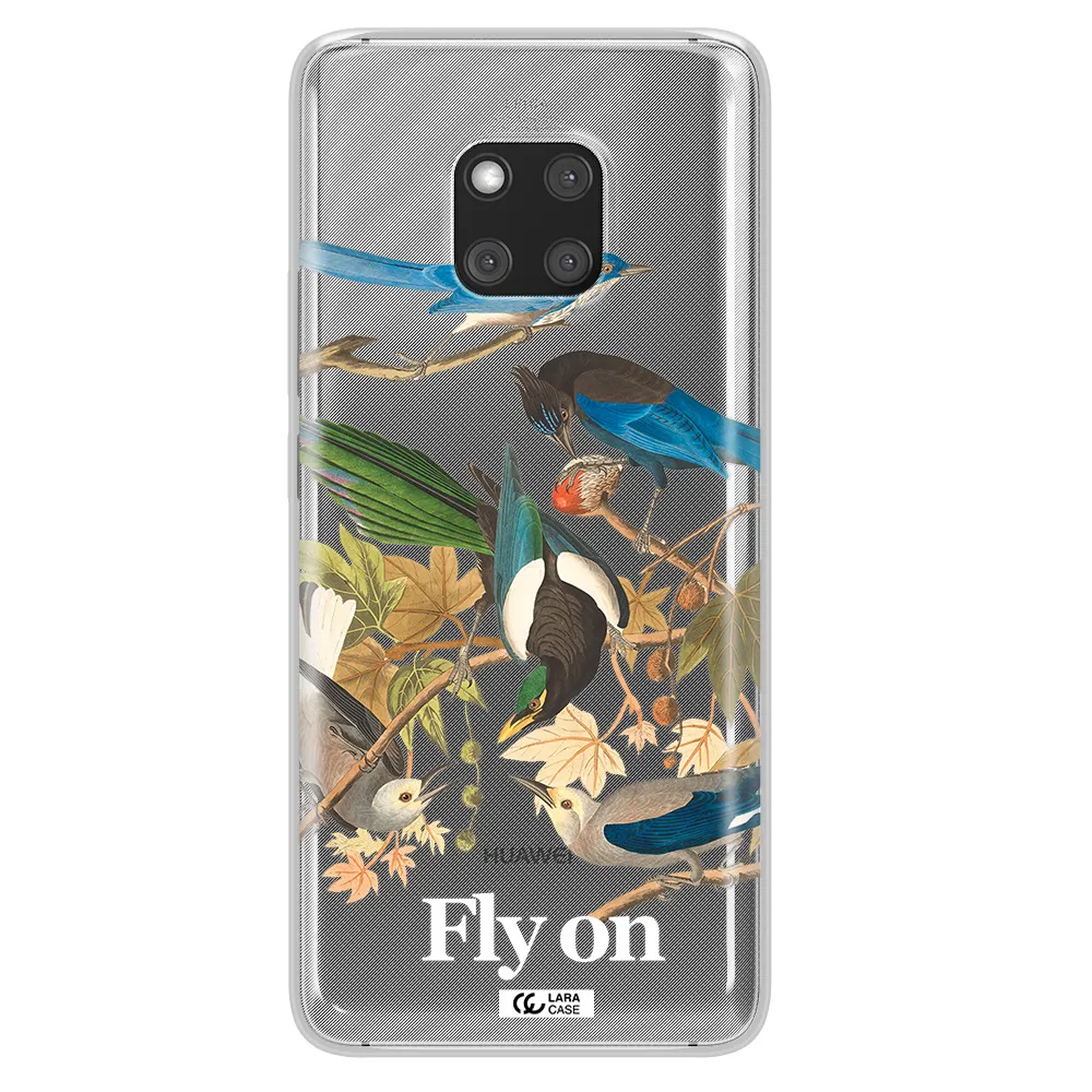 a group of birds on a branch Huawei Mate 20 Pro Clear TPU Case
