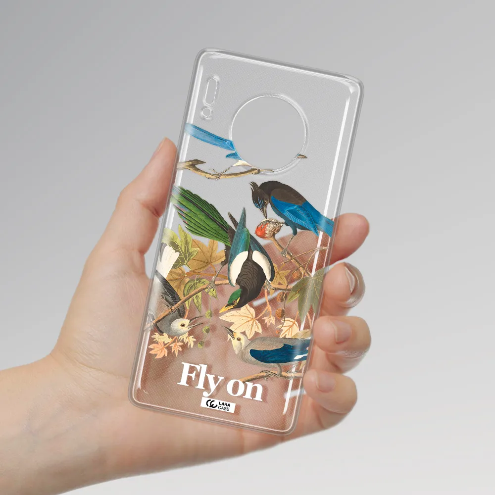 a group of birds on a branch Huawei Mate 30 Pro Clear TPU Case