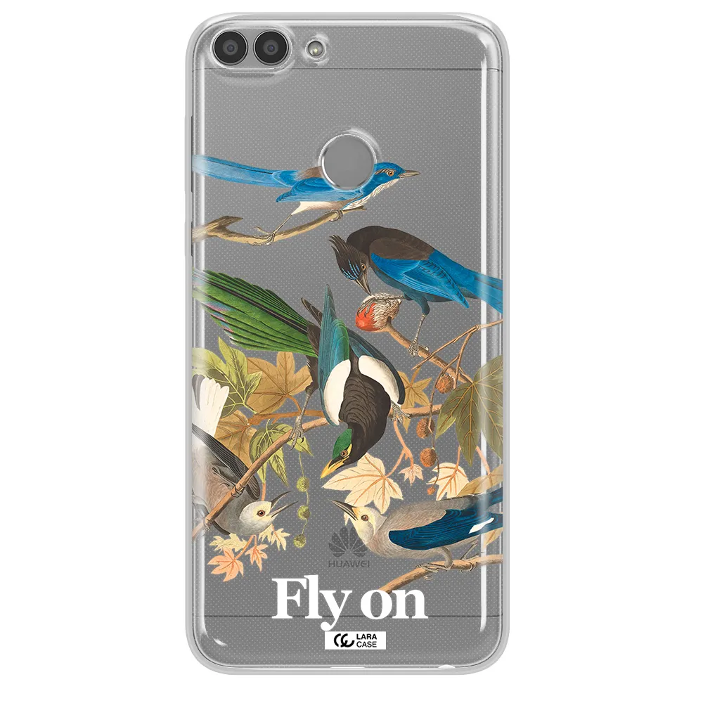 a group of birds on a branch Huawei P Smart Clear TPU Case