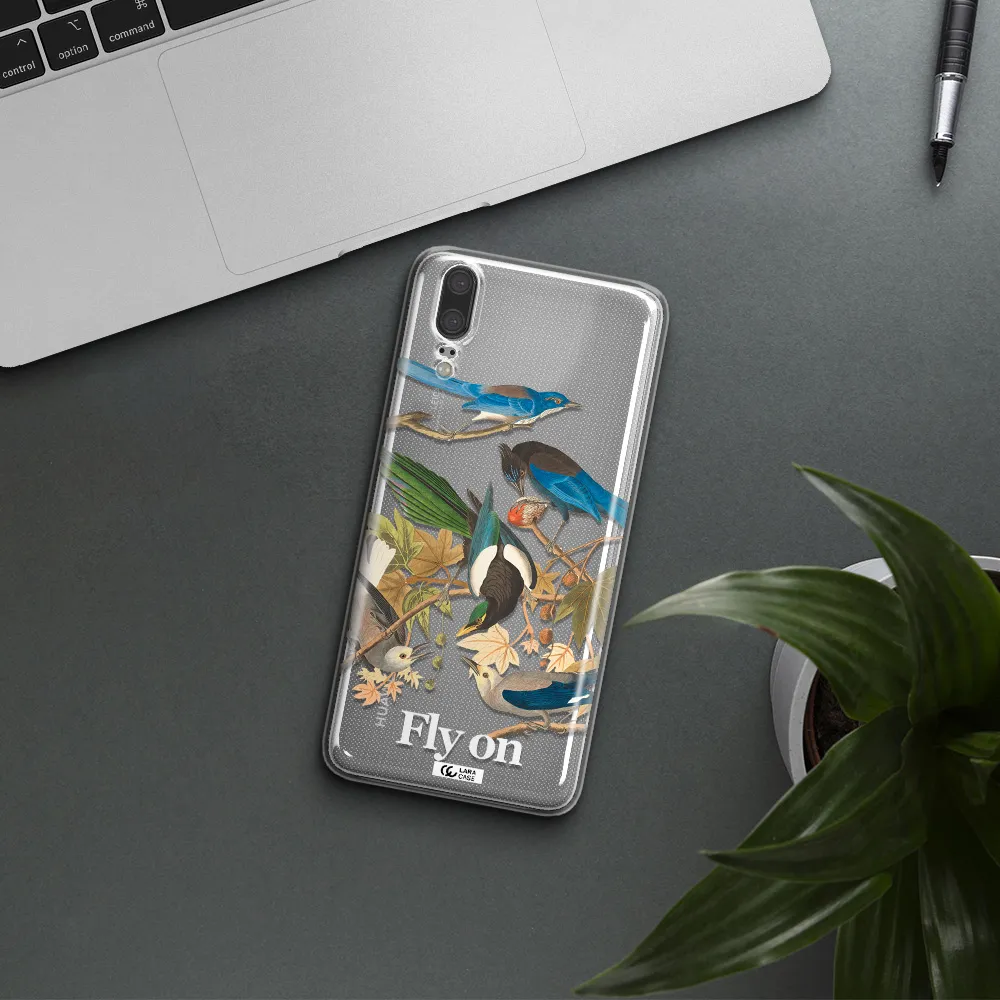 a group of birds on a branch Huawei P20 Clear TPU Case