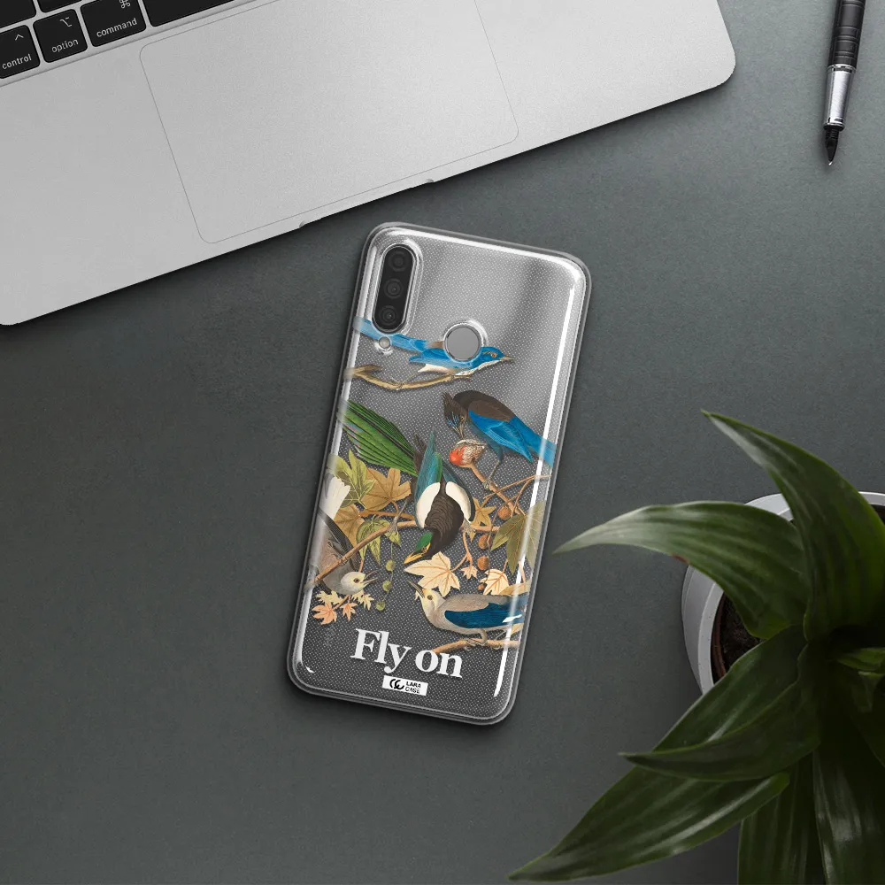 a group of birds on a branch Huawei P30 Lite Clear TPU Case