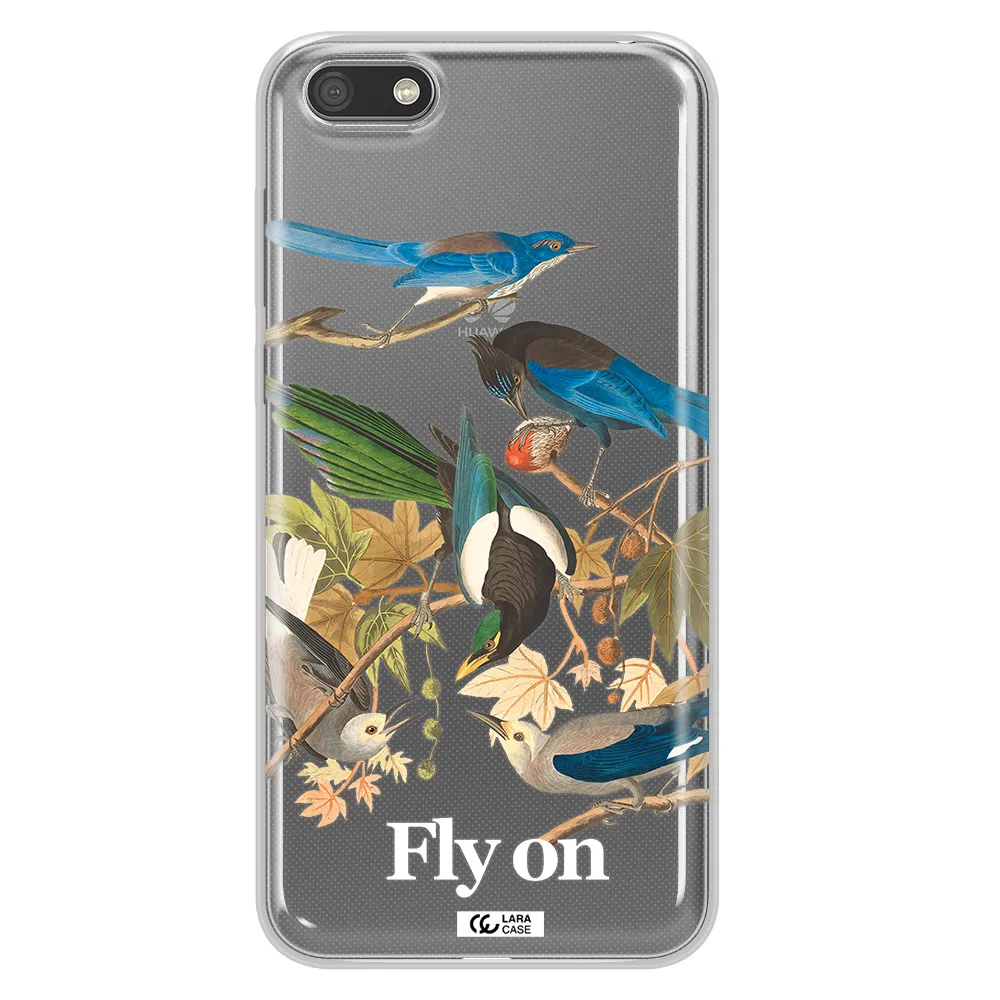 a group of birds on a branch Huawei Y5 2018 Clear TPU Case