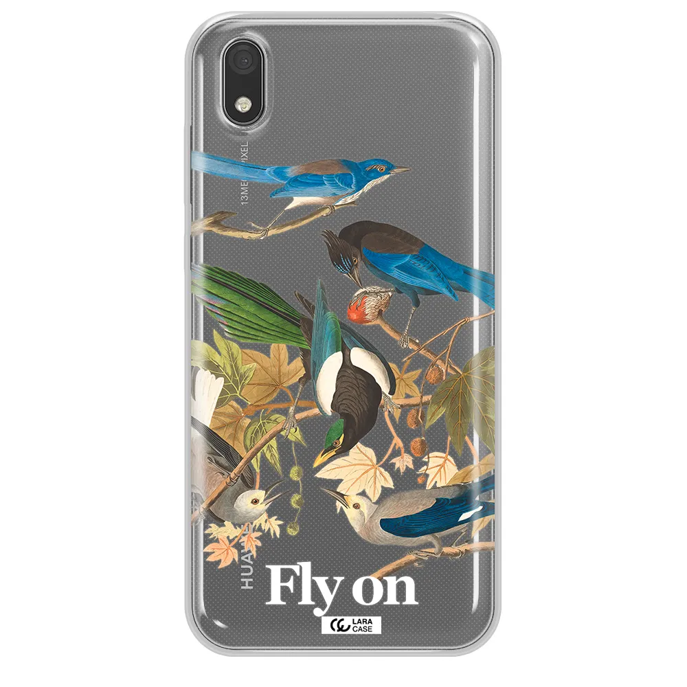 a group of birds on a branch Huawei Y5 2019 Clear TPU Case