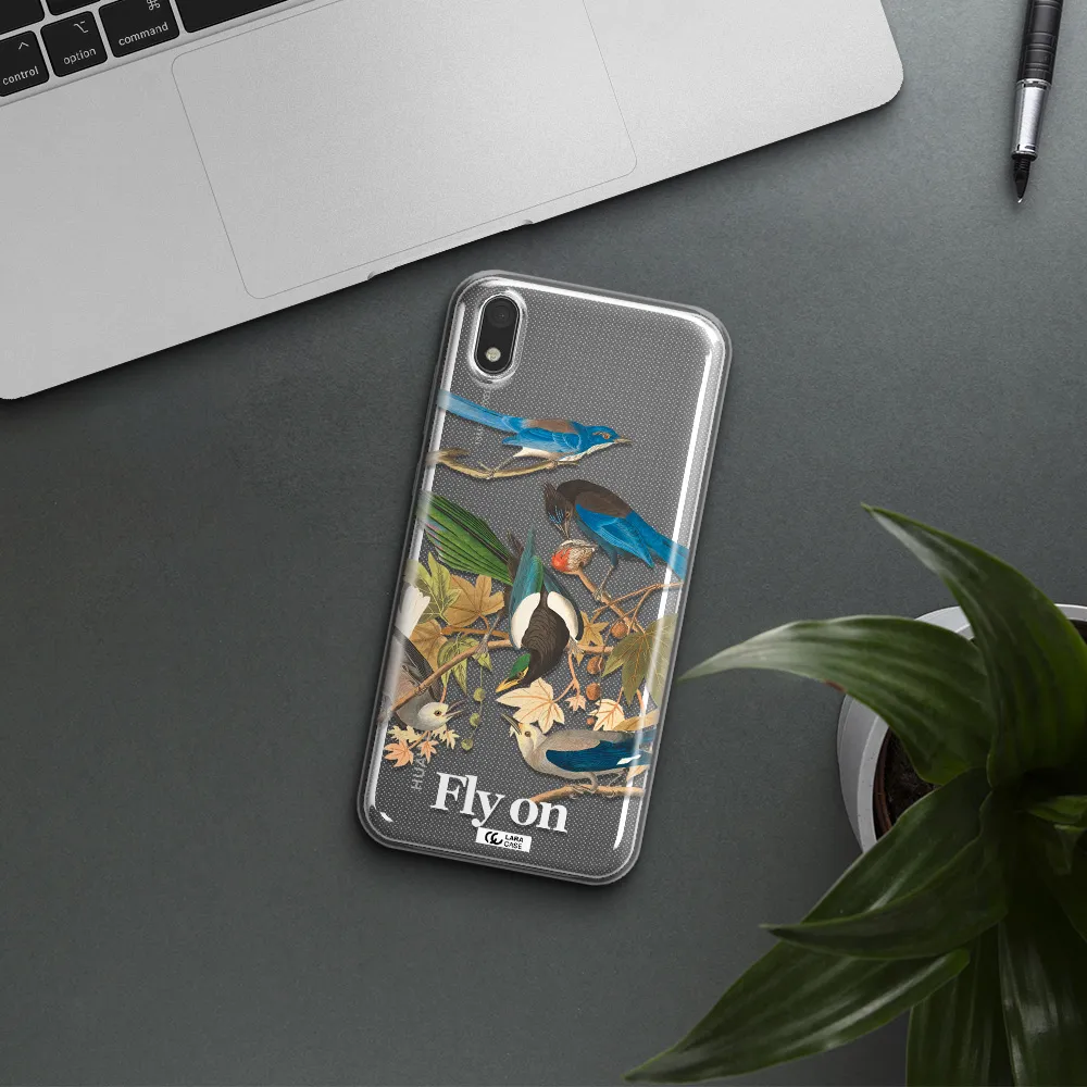 a group of birds on a branch Huawei Y5 2019 Clear TPU Case
