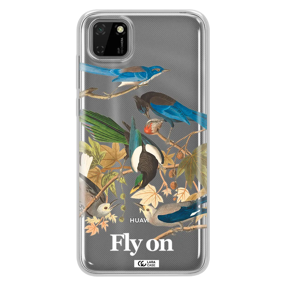 a group of birds on a branch Huawei Y5P Clear TPU Case