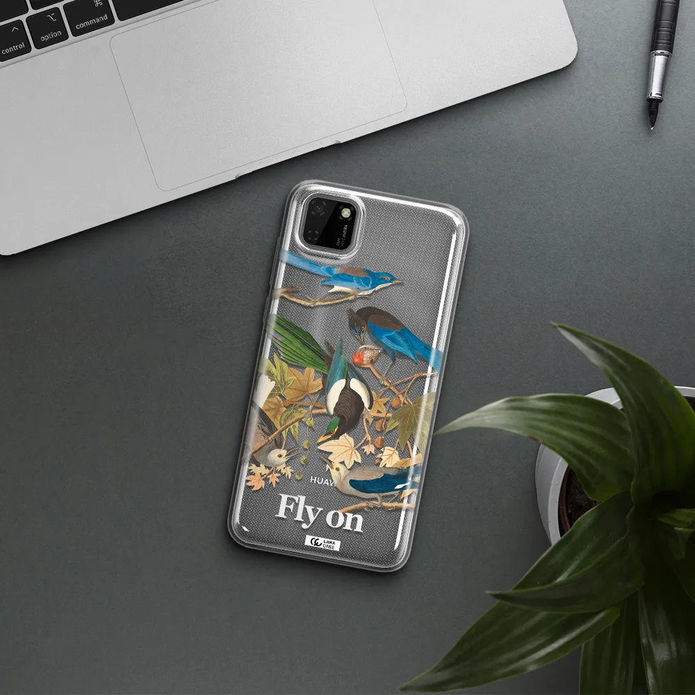 a group of birds on a branch Huawei Y5P Clear TPU Case