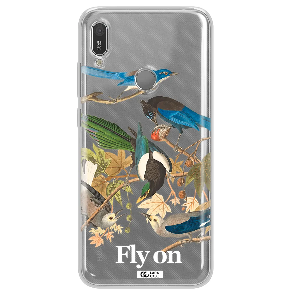 a group of birds on a branch Huawei Y6 2019 Clear TPU Case