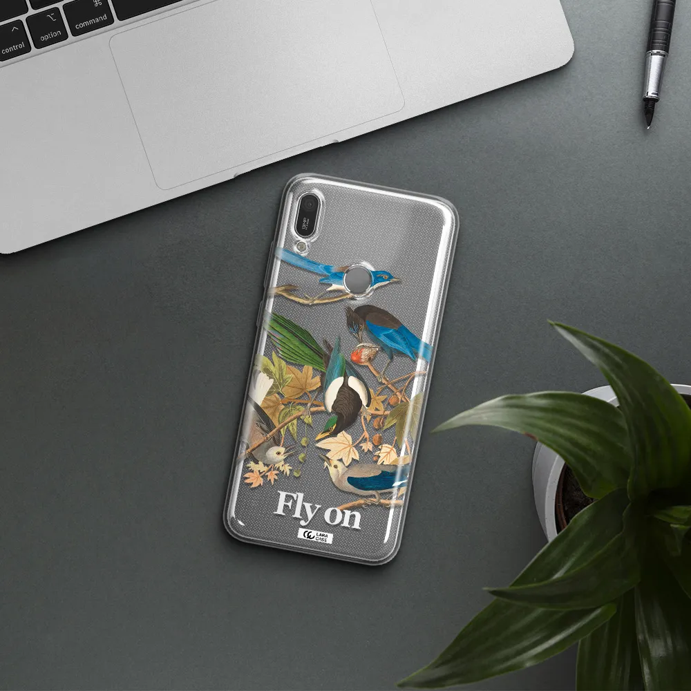 a group of birds on a branch Huawei Y6 2019 Clear TPU Case