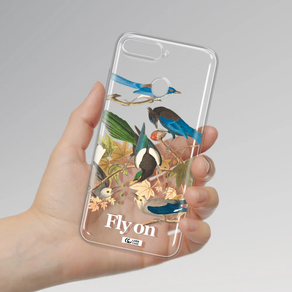 a group of birds on a branch Huawei Y6 Prime 2018 Clear TPU Case
