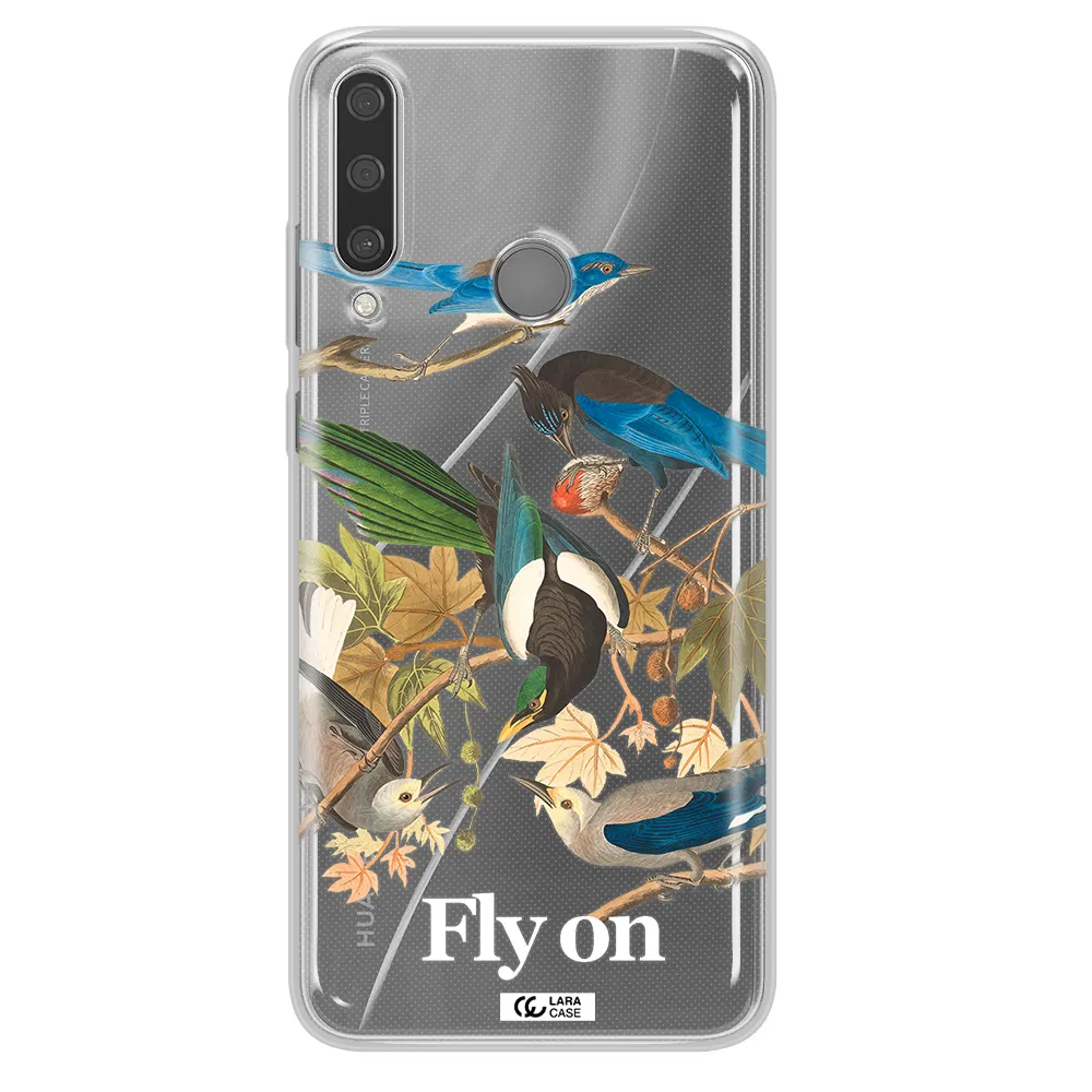 a group of birds on a branch Huawei Y6P Clear TPU Case