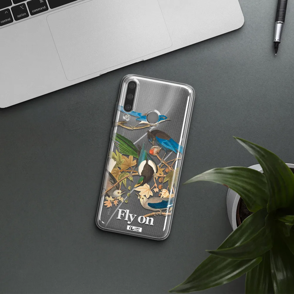 a group of birds on a branch Huawei Y6P Clear TPU Case