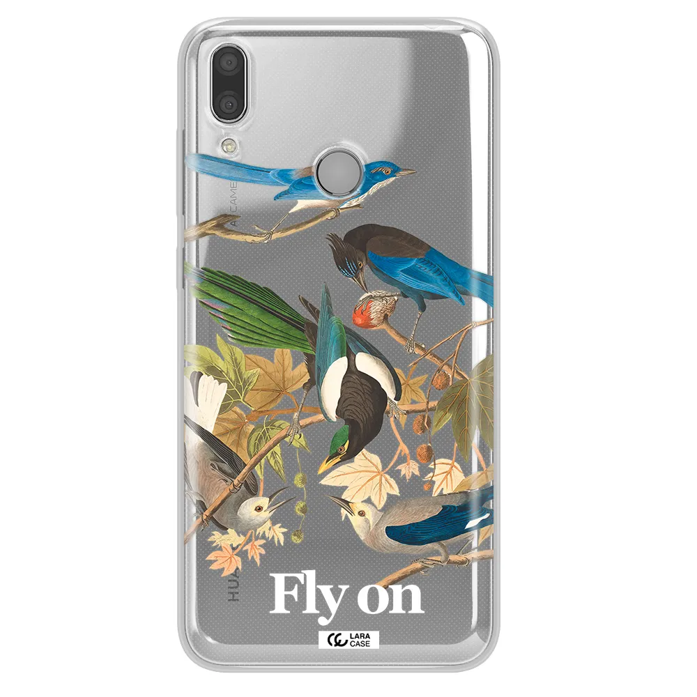 a group of birds on a branch Huawei Y9 2019 Clear TPU Case
