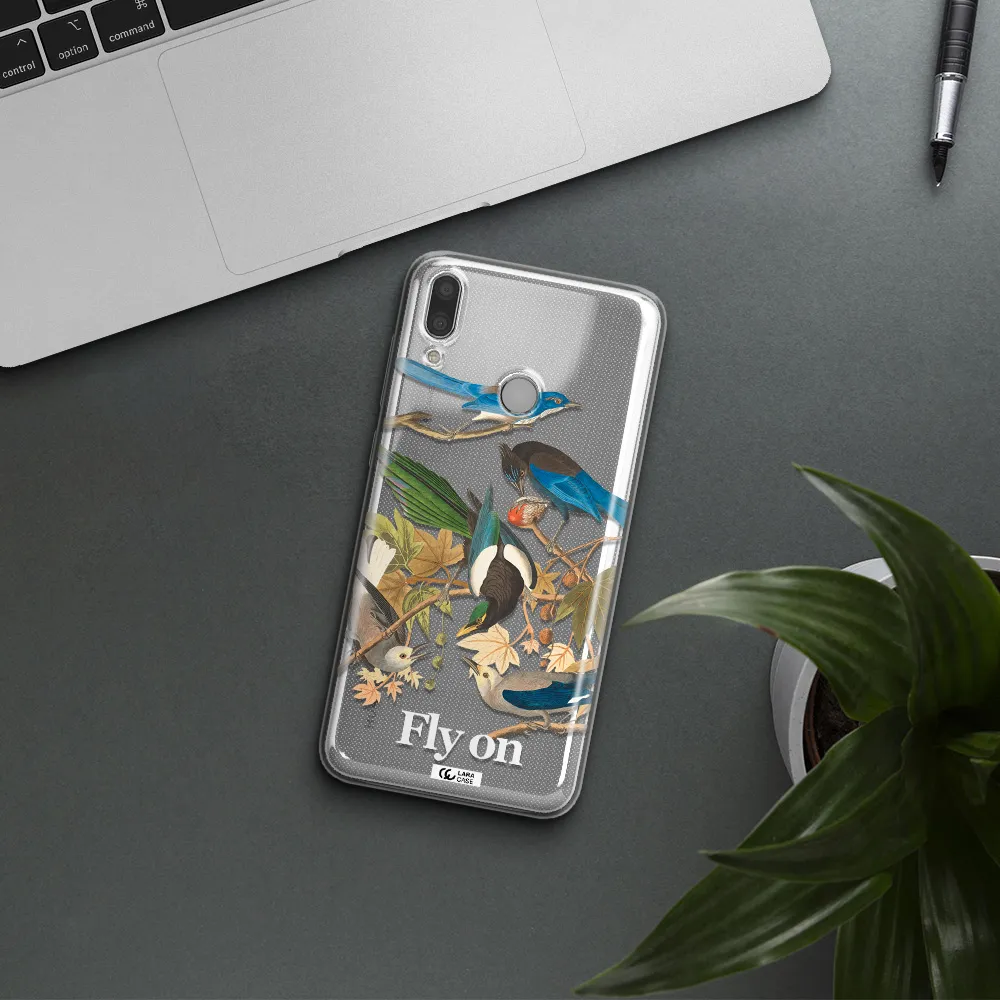 a group of birds on a branch Huawei Y9 2019 Clear TPU Case