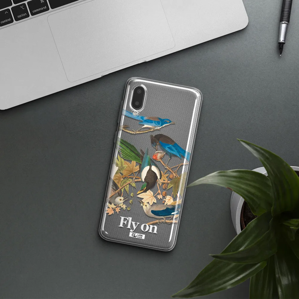 a group of birds on a branch Samsung A02 Clear TPU Case