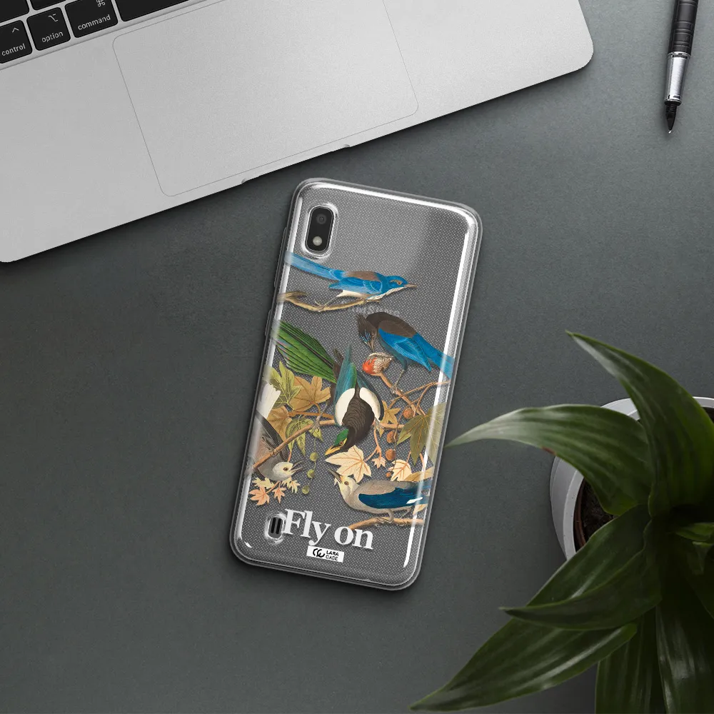 a group of birds on a branch Samsung A10 Clear TPU Case