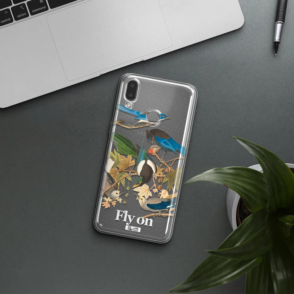 a group of birds on a branch Samsung A10S Clear TPU Case