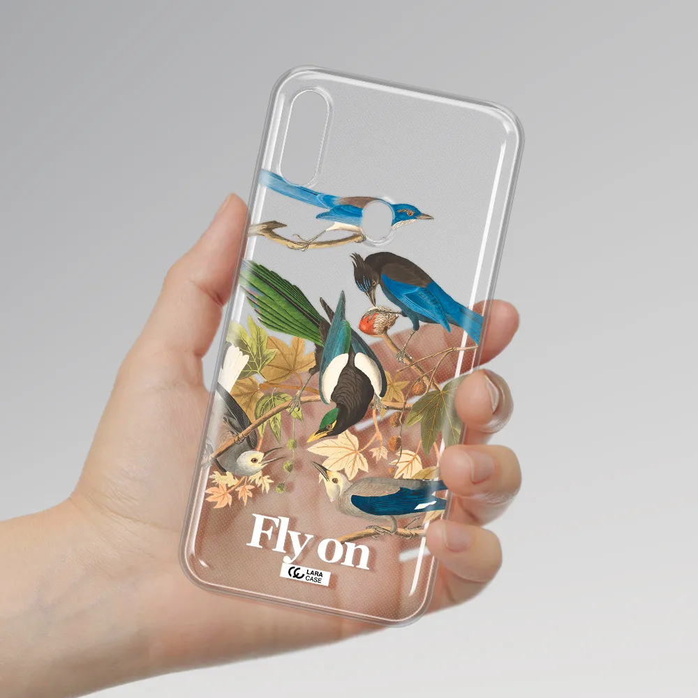a group of birds on a branch Samsung A11 Clear TPU Case