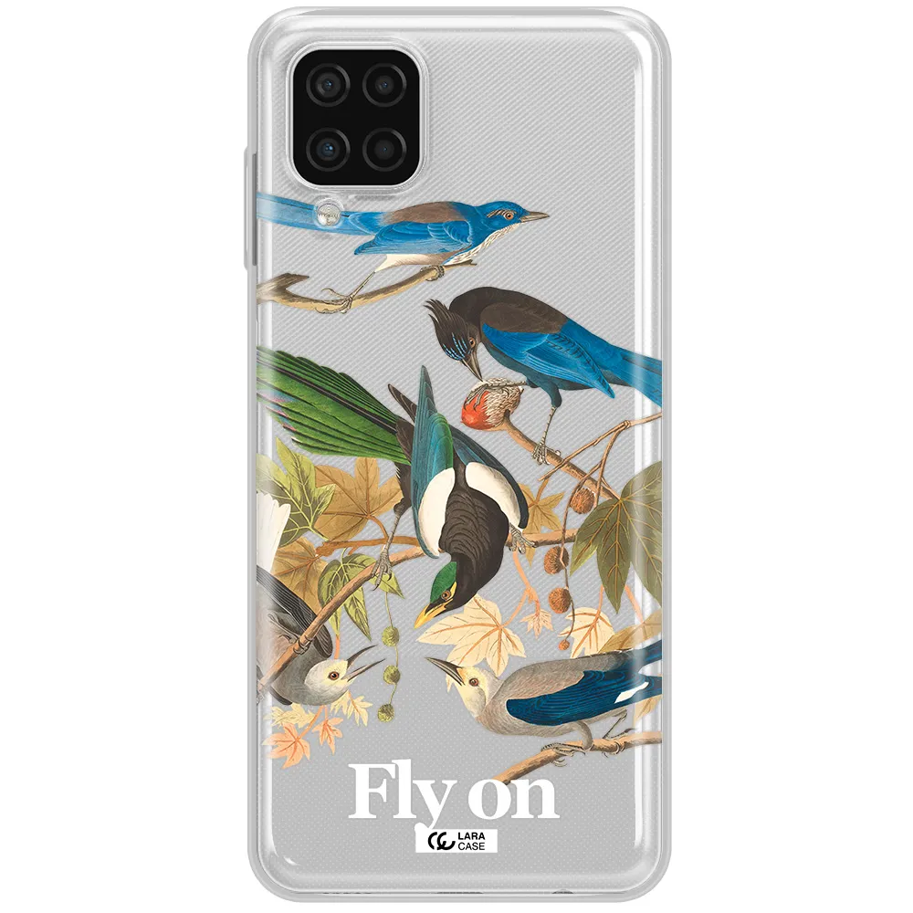 a group of birds on a branch Samsung A12 4g Clear TPU Case