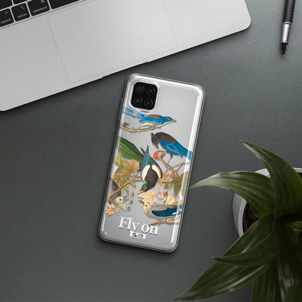 a group of birds on a branch Samsung A12 4g Clear TPU Case