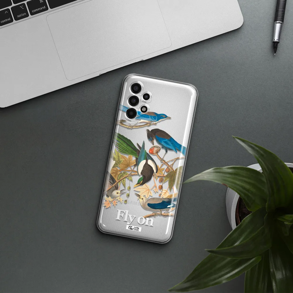 a group of birds on a branch Samsung A13 4g Clear TPU Case