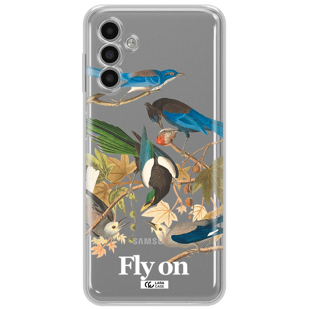 A Group Of Birds On A Branch Samsung A13 5G Clear Tpu Case