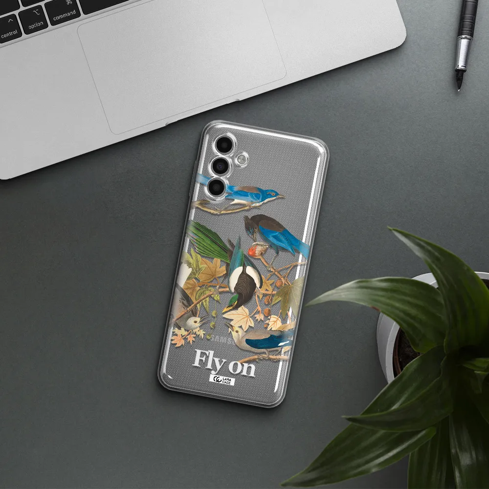 A Group Of Birds On A Branch Samsung A13 5G Clear Tpu Case